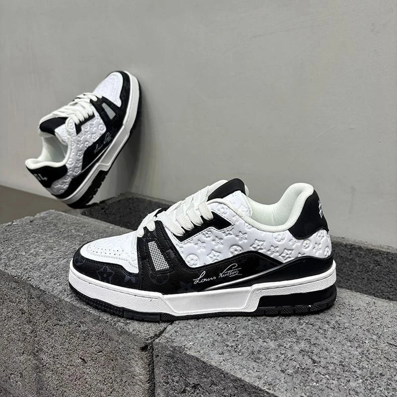 Luxury Designer Men's Sporty Casual Lace-up Sneakers Top Fashion Trend Board Shoes Breathable Comfort Flat Non-Slip