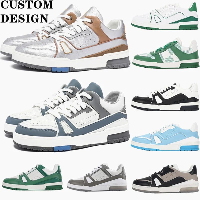 Top-tier luxury designer skateboard shoes men's casual sports field training Court Couple walking Basketball running Sneakers