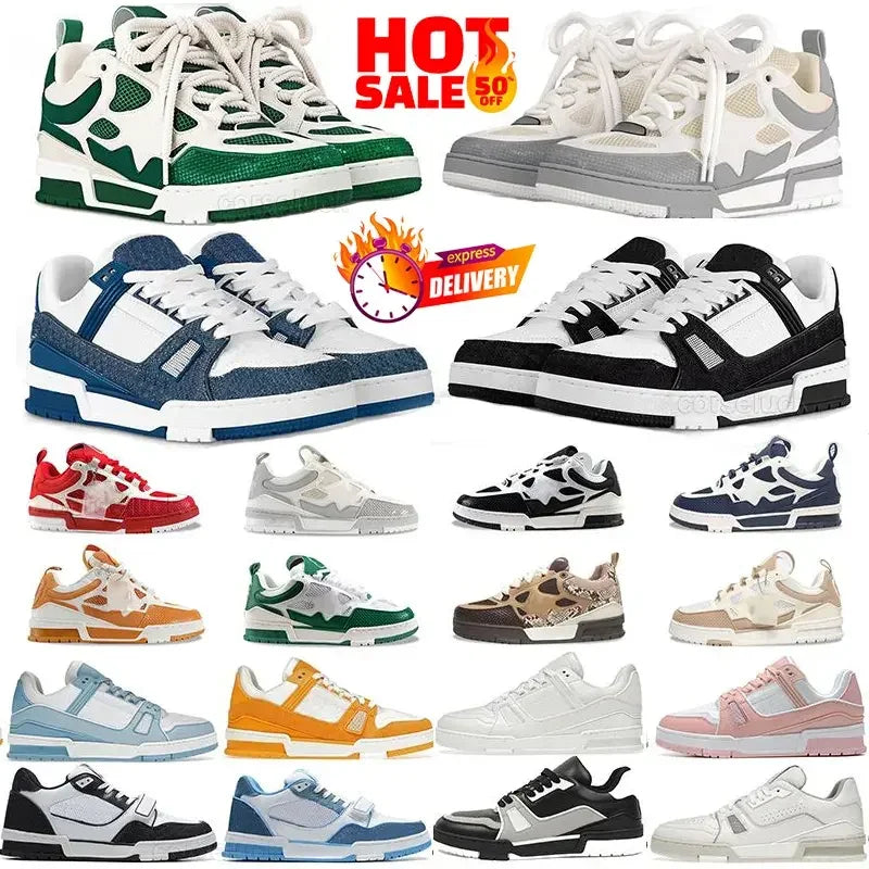 Top-tier luxury designer skateboard shoes men's casual sports field training Court Couple walking Basketball running Sneakers