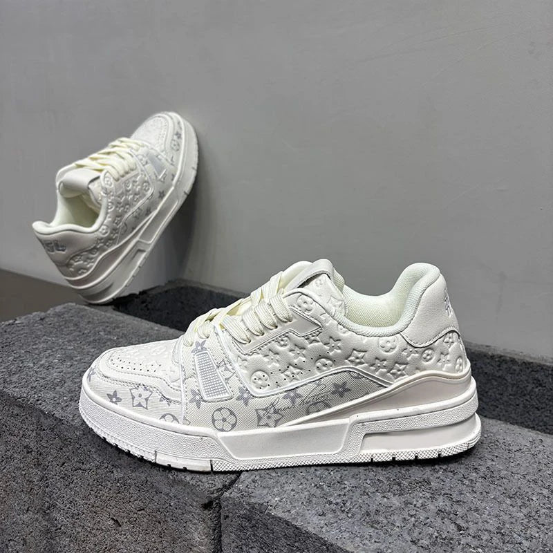 Luxury Designer Men's Sporty Casual Lace-up Sneakers Top Fashion Trend Board Shoes Breathable Comfort Flat Non-Slip