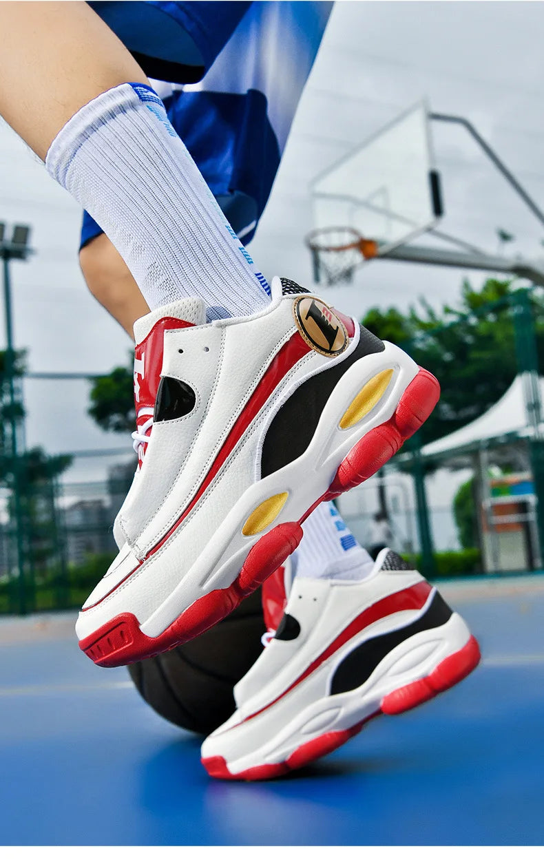 High Quality Men's Basketball Shoes Autumn Leather Sports Shoes Outdoor Platform Professional Basketball Boots Men Traning Shoes