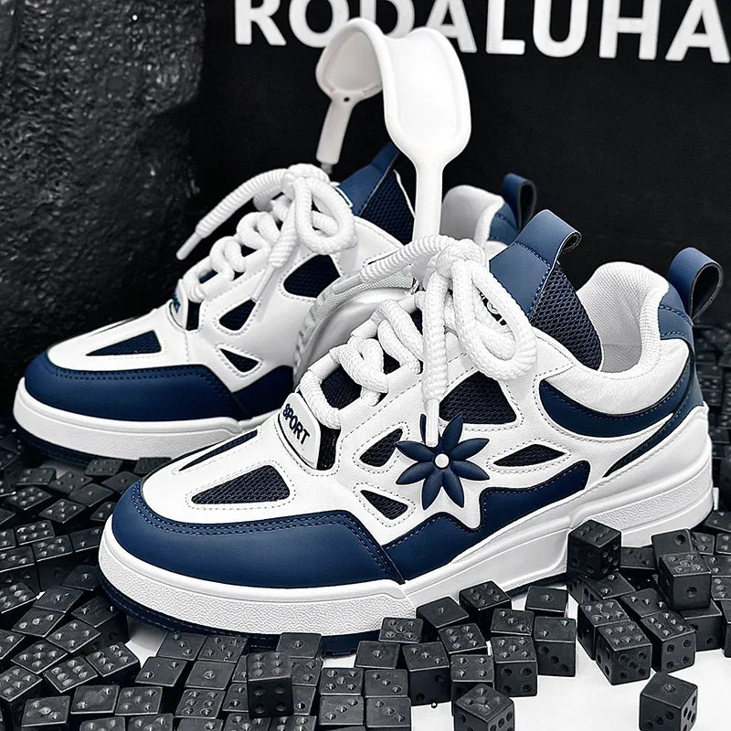 Fashion Mens Shoes Trend Street Skateboard Shoes Man Luxury Brand Training Sneakers Mesh Breathable Casual Shoes Tenis Masculino