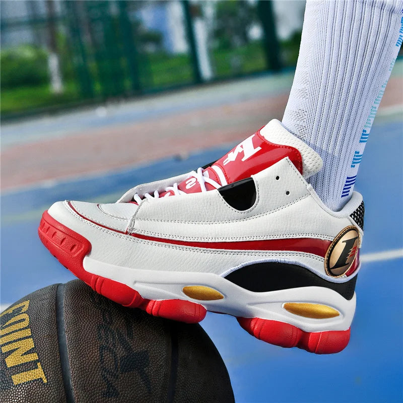 High Quality Men's Basketball Shoes Autumn Leather Sports Shoes Outdoor Platform Professional Basketball Boots Men Traning Shoes