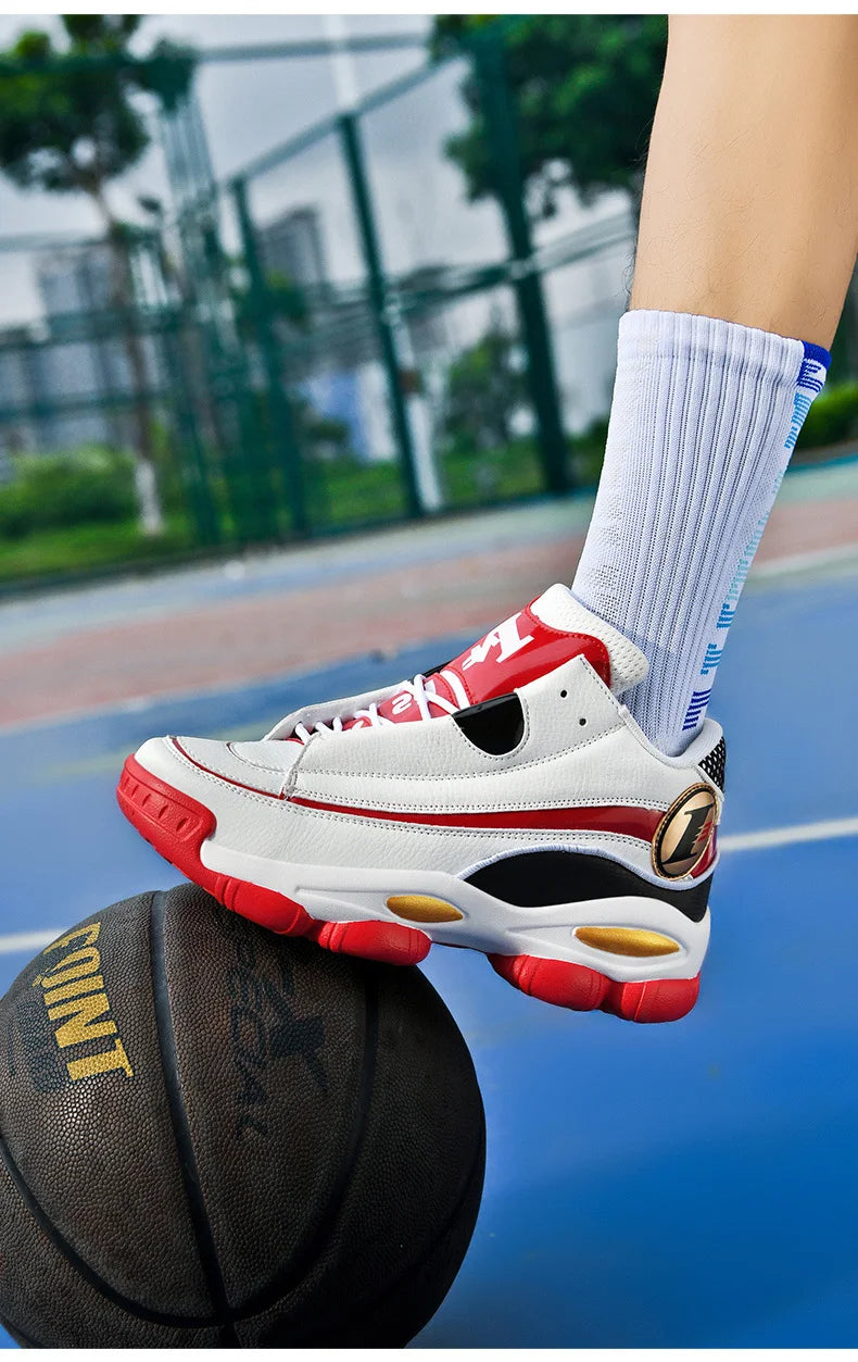 High Quality Men's Basketball Shoes Autumn Leather Sports Shoes Outdoor Platform Professional Basketball Boots Men Traning Shoes
