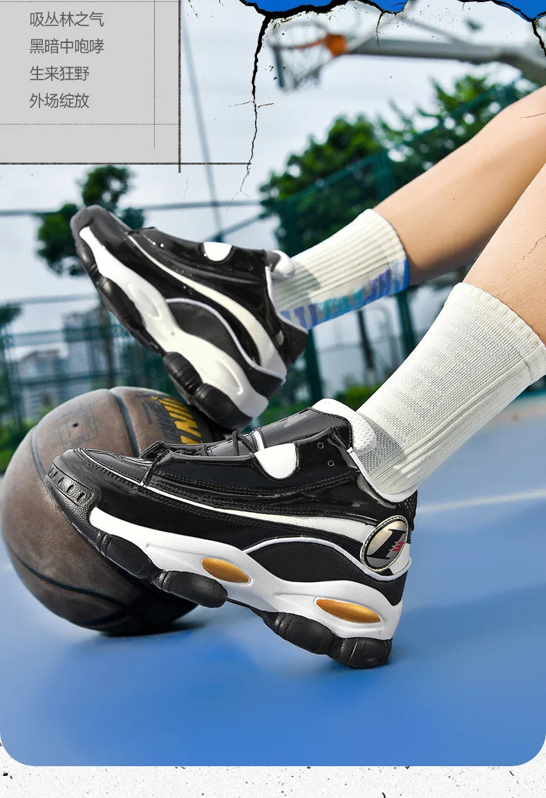 High Quality Men's Basketball Shoes Autumn Leather Sports Shoes Outdoor Platform Professional Basketball Boots Men Traning Shoes