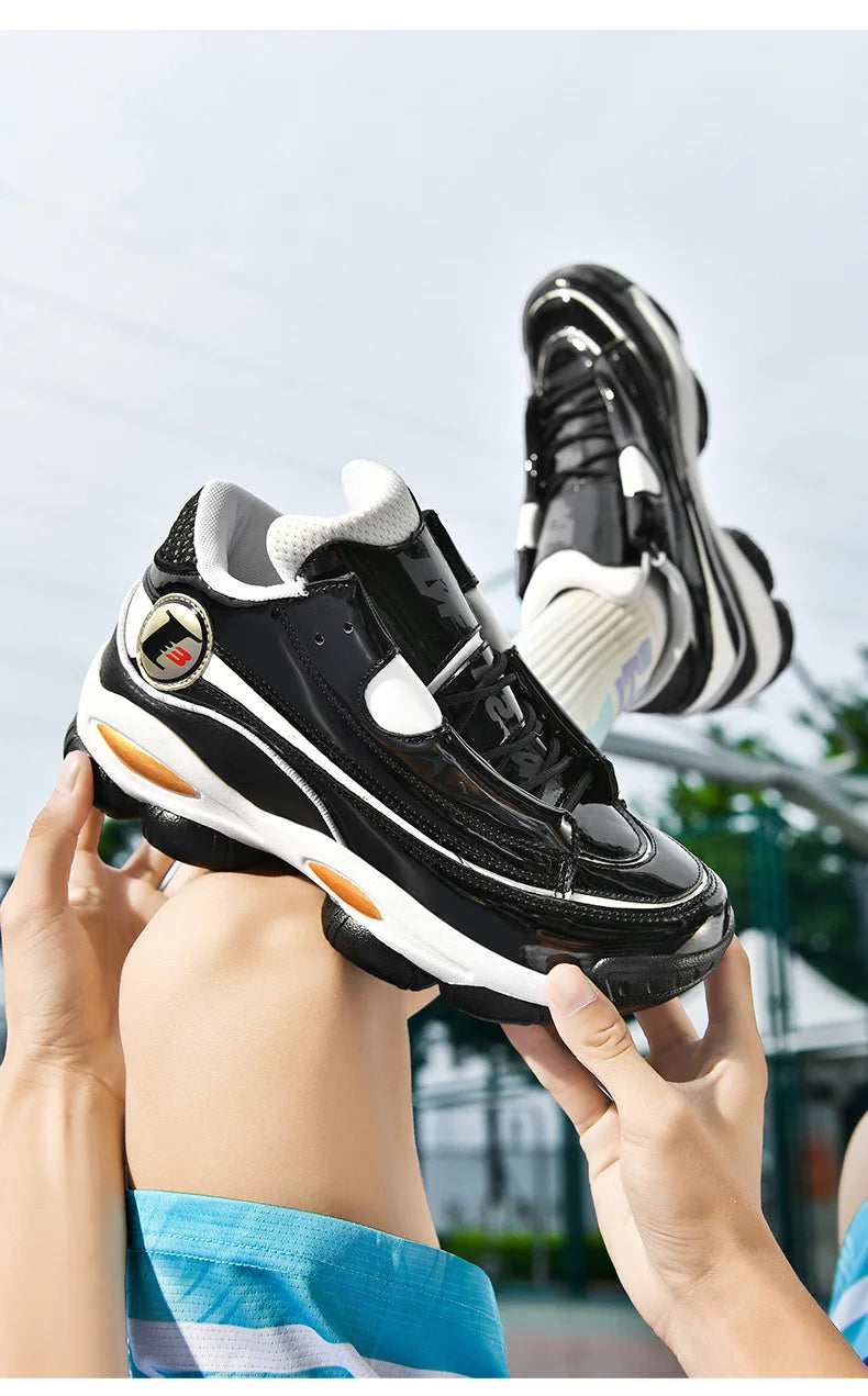 High Quality Men's Basketball Shoes Autumn Leather Sports Shoes Outdoor Platform Professional Basketball Boots Men Traning Shoes