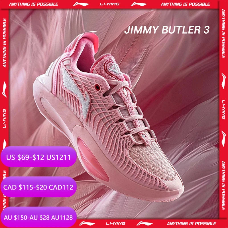 Li-Ning Men JIMMY BUTLER 3 Professional Basketball Shoes BOOM Cushioning Wearable LiNing Breathable Sneakers ABAU107