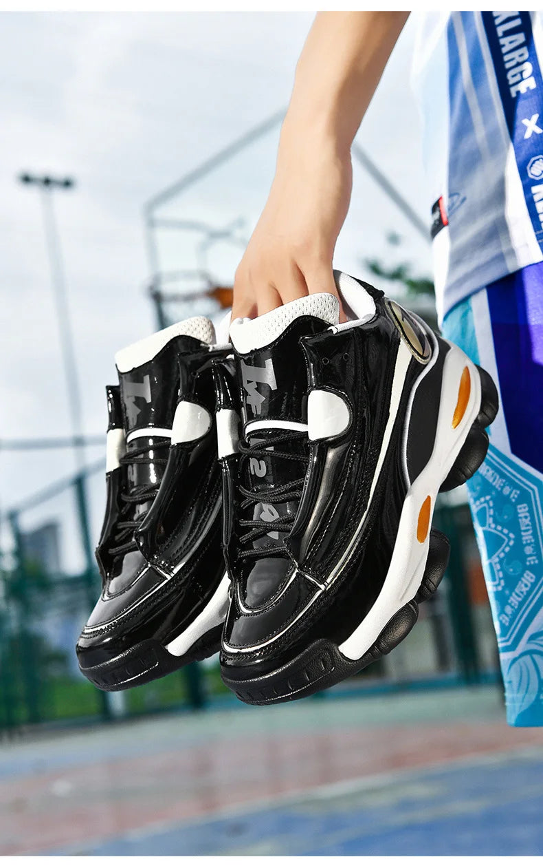 High Quality Men's Basketball Shoes Autumn Leather Sports Shoes Outdoor Platform Professional Basketball Boots Men Traning Shoes