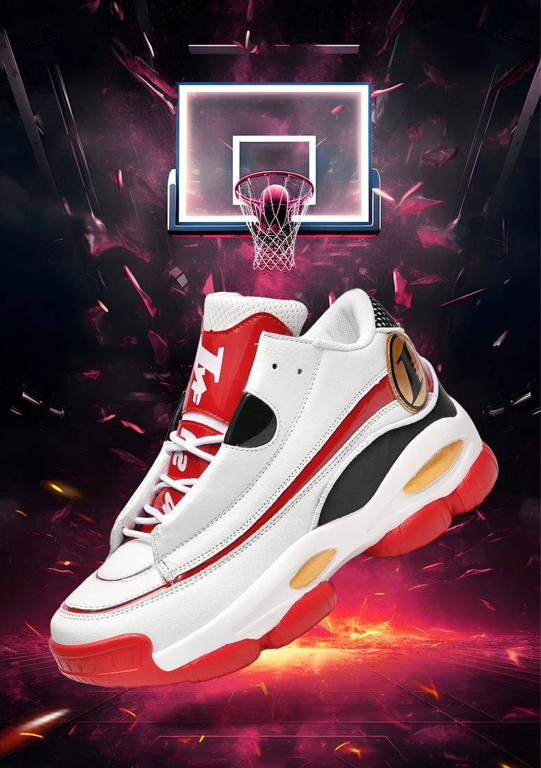 High Quality Men's Basketball Shoes Autumn Leather Sports Shoes Outdoor Platform Professional Basketball Boots Men Traning Shoes