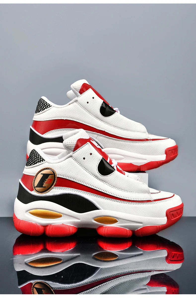 High Quality Men's Basketball Shoes Autumn Leather Sports Shoes Outdoor Platform Professional Basketball Boots Men Traning Shoes