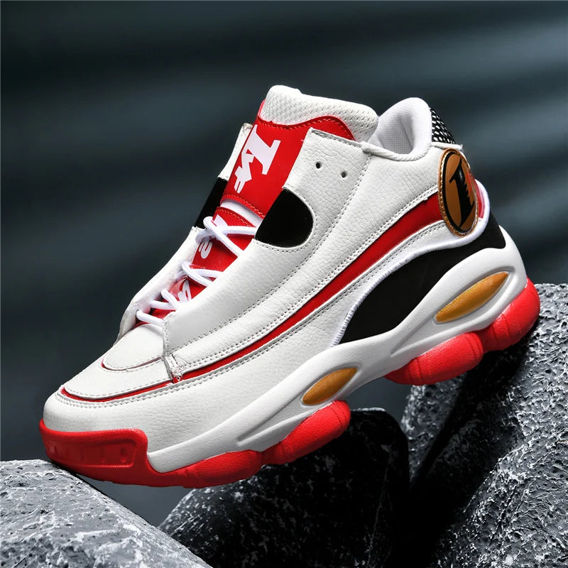High Quality Men's Basketball Shoes Autumn Leather Sports Shoes Outdoor Platform Professional Basketball Boots Men Traning Shoes