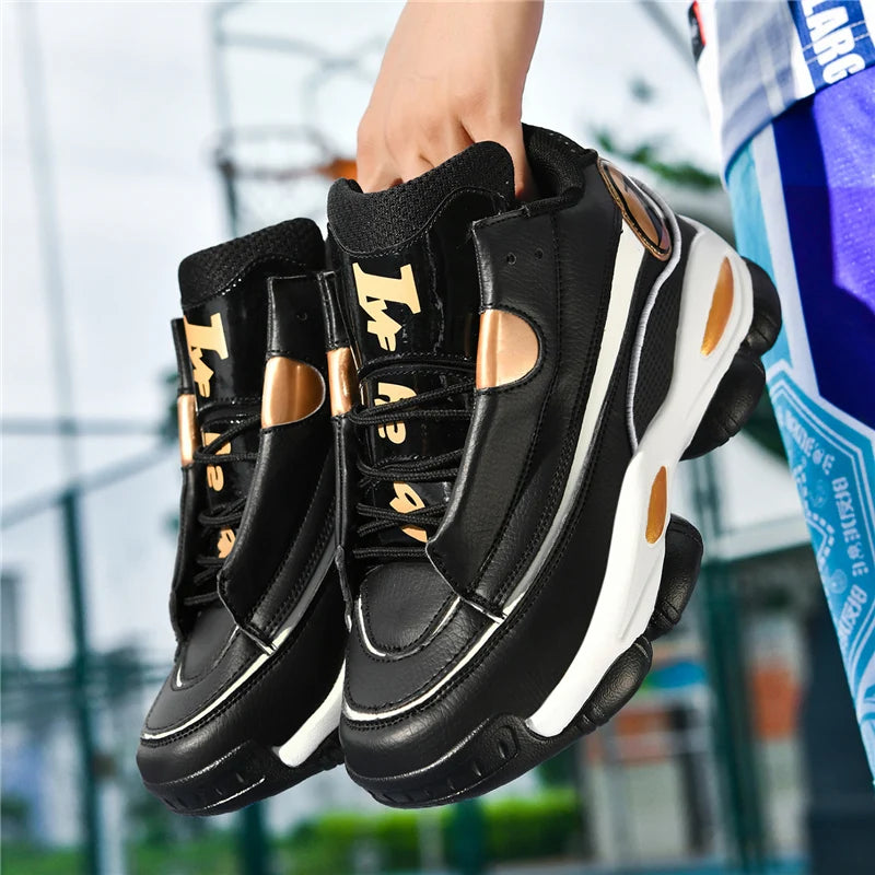 High Quality Men's Basketball Shoes Autumn Leather Sports Shoes Outdoor Platform Professional Basketball Boots Men Traning Shoes