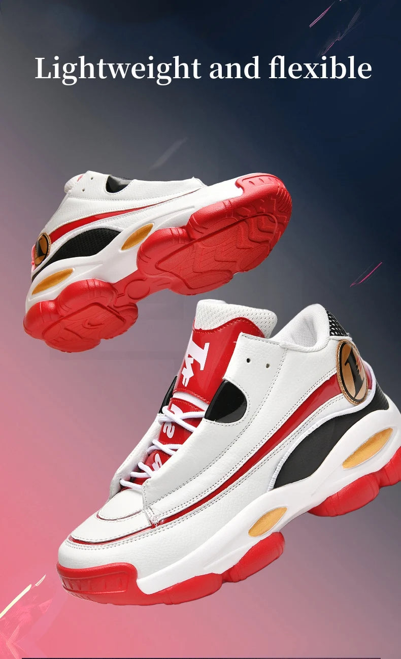 High Quality Men's Basketball Shoes Autumn Leather Sports Shoes Outdoor Platform Professional Basketball Boots Men Traning Shoes