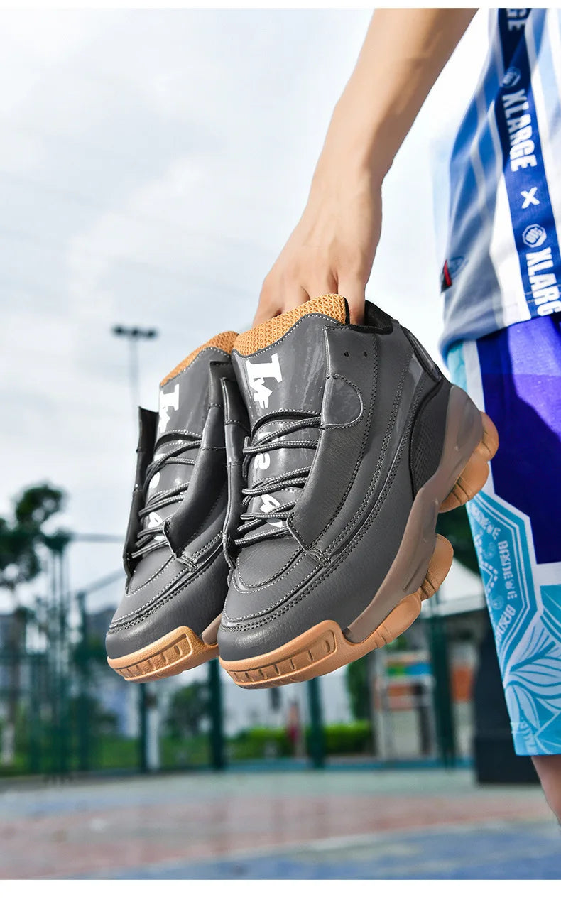 High Quality Men's Basketball Shoes Autumn Leather Sports Shoes Outdoor Platform Professional Basketball Boots Men Traning Shoes