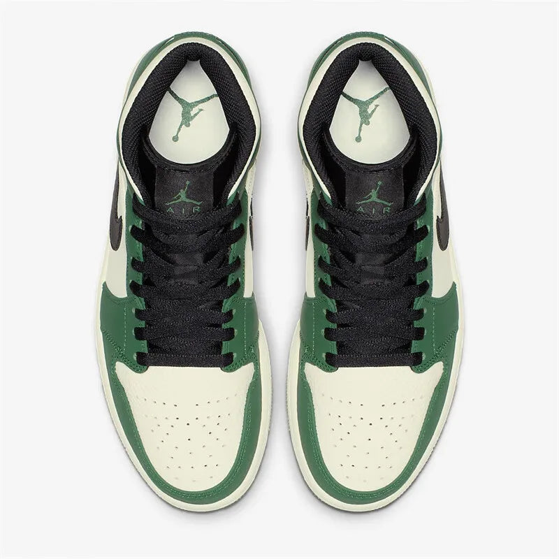 Jordan Air Jordan 1 Mid-top Comfortable And Durable Retro Basketball Shoes For Men 852542-301 Outdoors Cushioned Sports Shoes