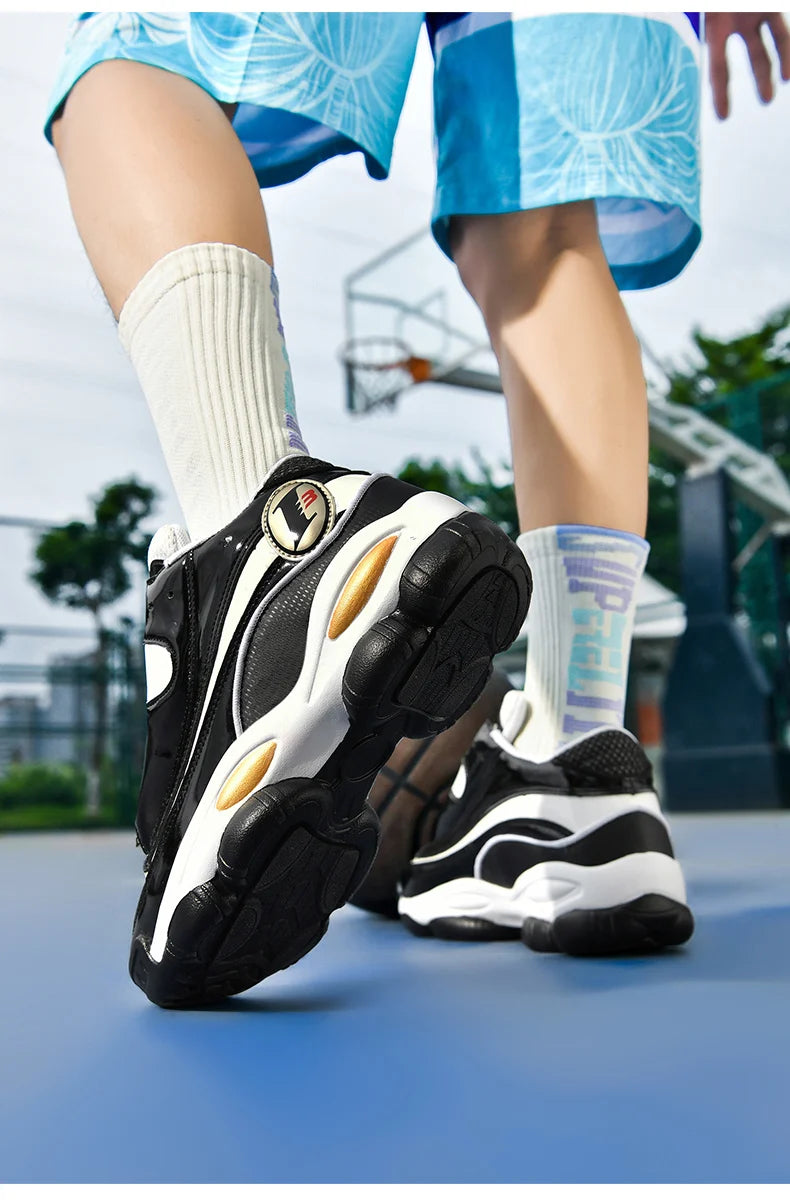 High Quality Men's Basketball Shoes Autumn Leather Sports Shoes Outdoor Platform Professional Basketball Boots Men Traning Shoes