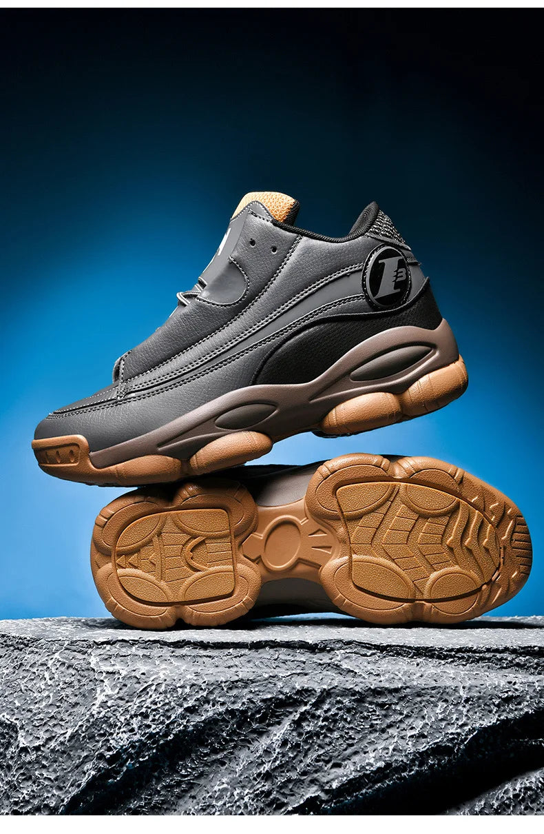 High Quality Men's Basketball Shoes Autumn Leather Sports Shoes Outdoor Platform Professional Basketball Boots Men Traning Shoes