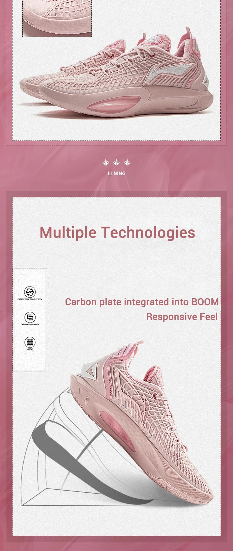 Li-Ning Men JIMMY BUTLER 3 Professional Basketball Shoes BOOM Cushioning Wearable LiNing Breathable Sneakers ABAU107