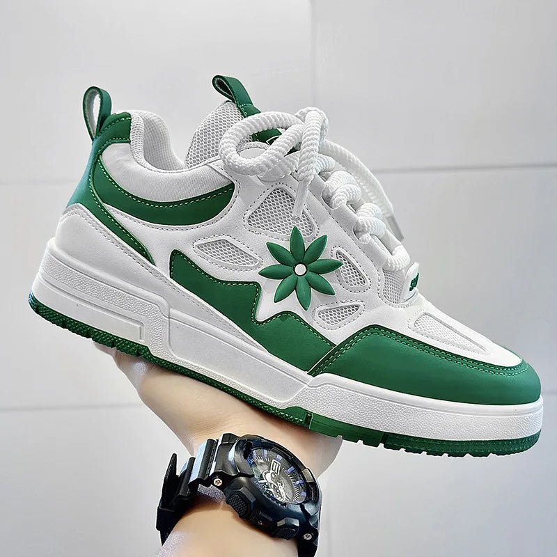 Fashion Mens Shoes Trend Street Skateboard Shoes Man Luxury Brand Training Sneakers Mesh Breathable Casual Shoes Tenis Masculino